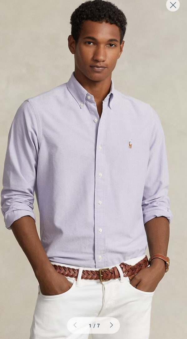 RL Slim Fit Oxford Cotton Button Down Shirts