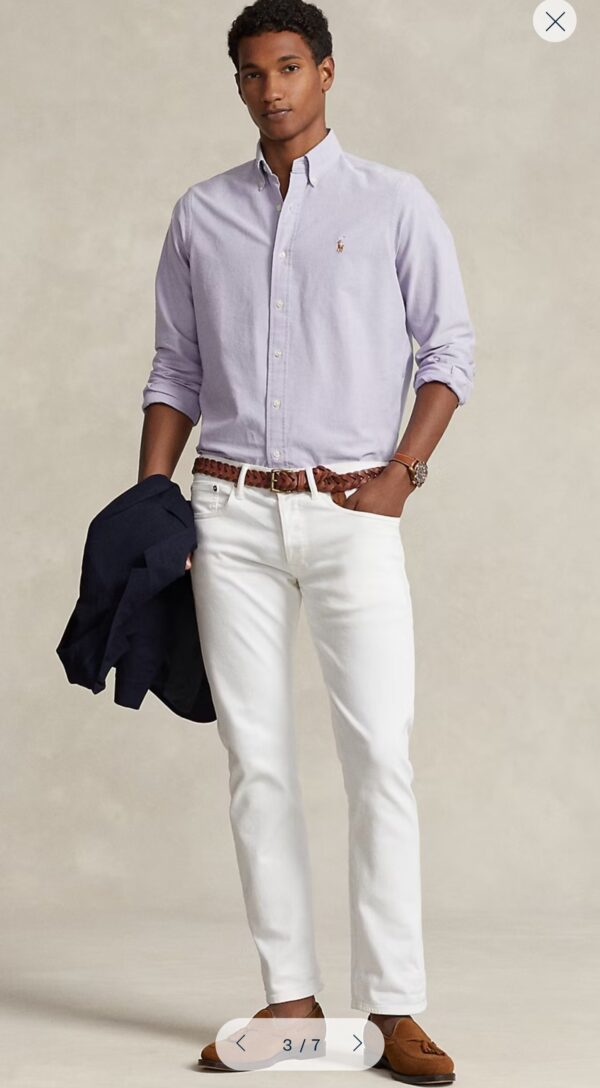 RL Slim Fit Oxford Cotton Button Down Shirts - Image 4