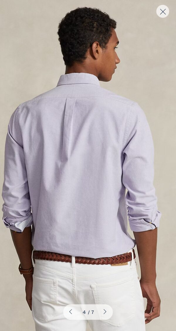 RL Slim Fit Oxford Cotton Button Down Shirts - Image 5