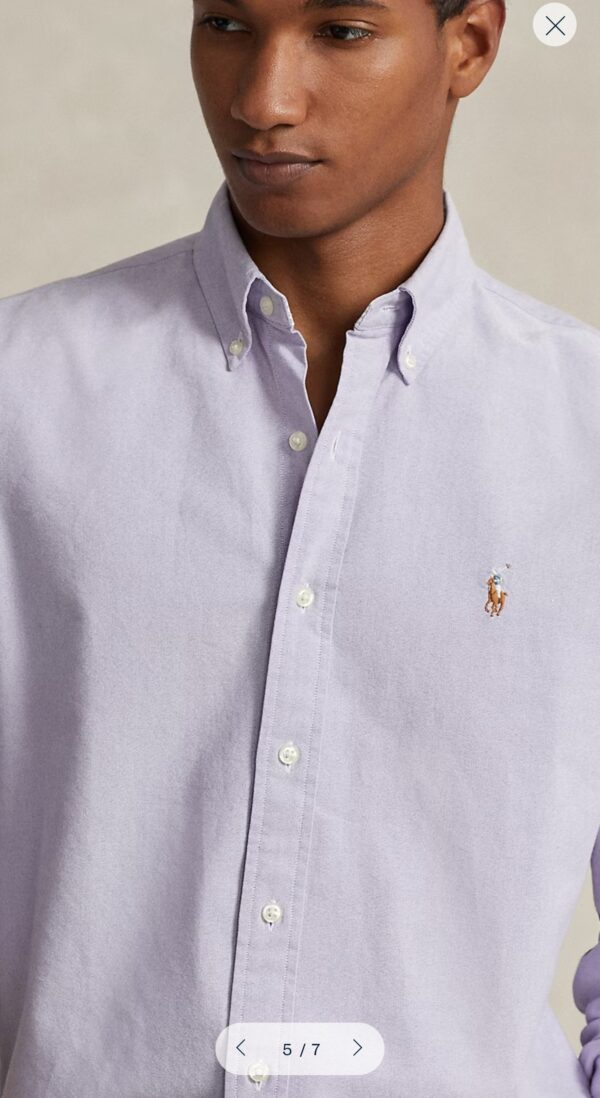 RL Slim Fit Oxford Cotton Button Down Shirts - Image 6