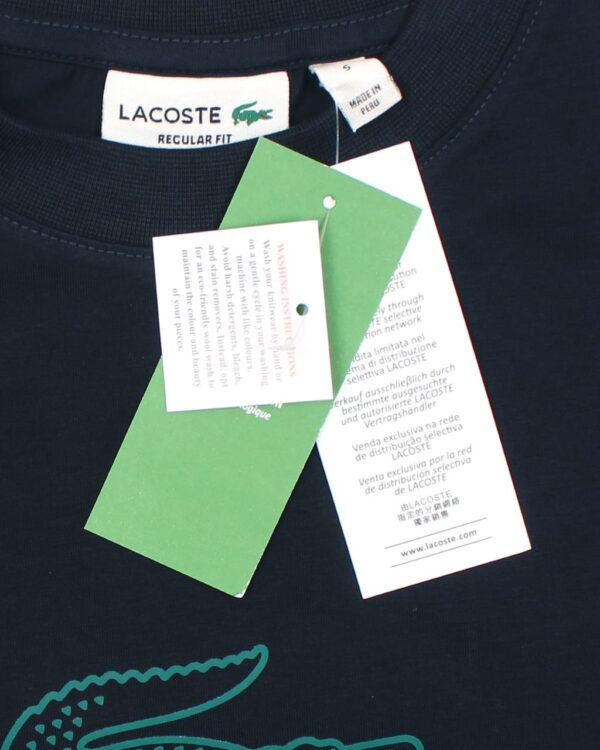 Lac. Men's Oversized Graphic Logo T-Shirt – Navy Blue - Image 4
