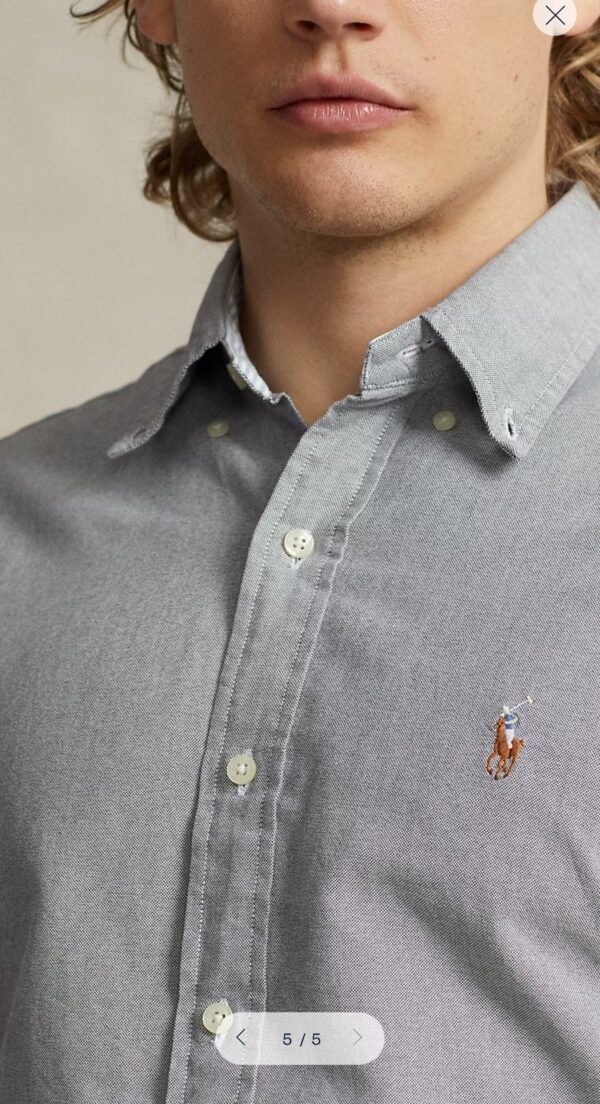 RL Slim Fit Oxford Cotton Button Down Shirts - Image 2