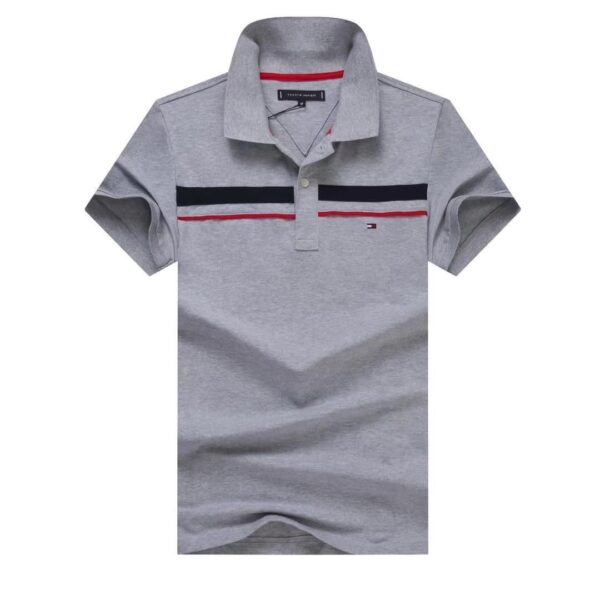 Tommy Slim Fit Embroidered Stripe Polo - Image 2