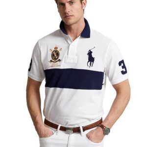 Custom Slim Fit Big Pony Mesh Polo Shirt