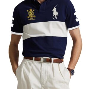 Custom Slim Fit Big Pony Mesh Polo Shirt