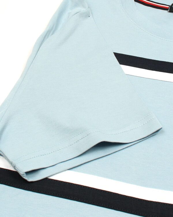 Exclusive Tommy Panel Men Tee - Sky Blue - Image 3