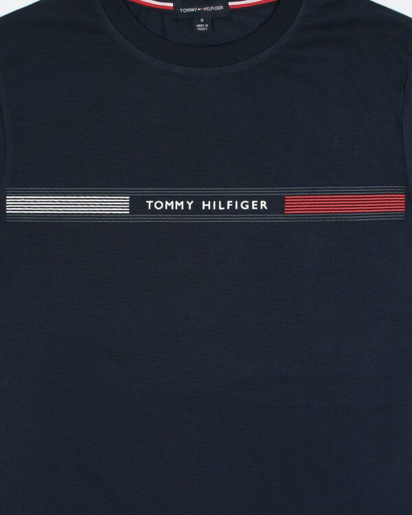 Premium Tommy High Men Tee - Navy Blue - Image 5
