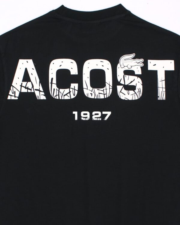 Lac. Men's Oversized Graphic Logo T-Shirt – Black - Image 3