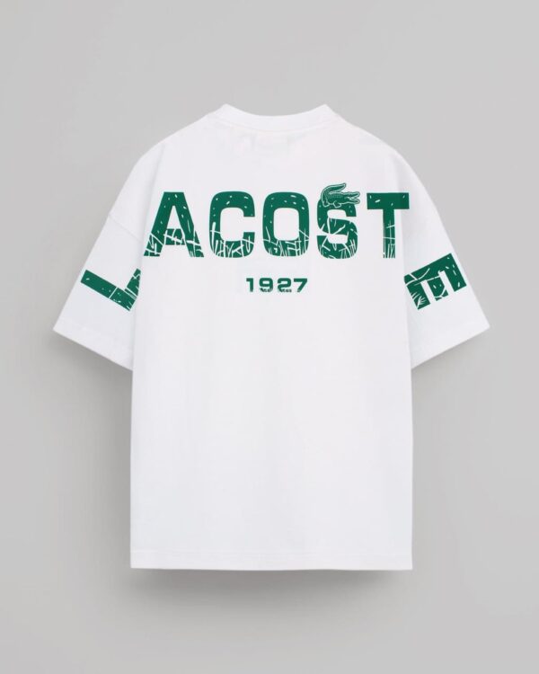Lac. Men's Oversized Graphic Logo T-Shirt – White - Image 2