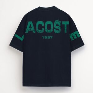 Lac. Men's Oversized Graphic Logo T-Shirt – Navy Blue