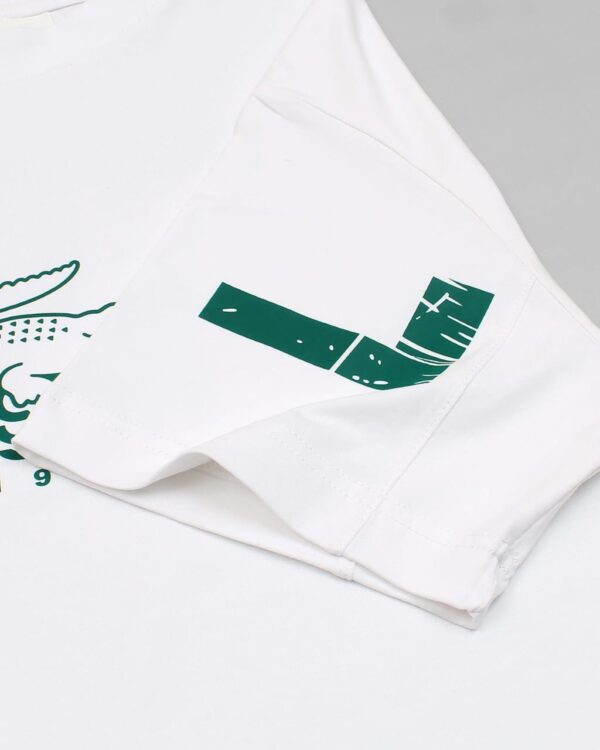 Lac. Men's Oversized Graphic Logo T-Shirt – White - Image 4