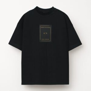 A-X Men's Oversized Logo Patch T-Shirt – Black