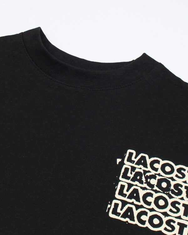 Lac. Oversized Front Back Men Tee - Black - Image 10