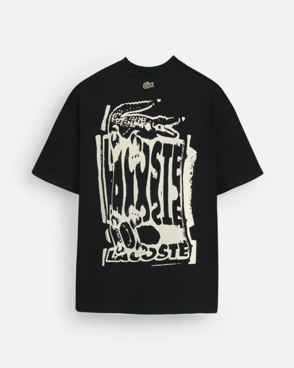 Lac. Oversized Front Back Men Tee - Black - Image 2