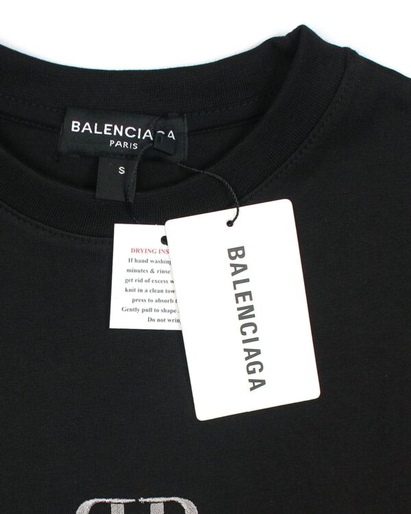 Balen. Oversized Motive Men Tee Shirt - Black - Image 5