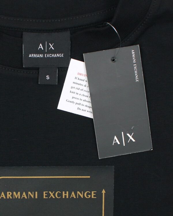 A-X Men's Oversized Logo Patch T-Shirt – Black - Image 6