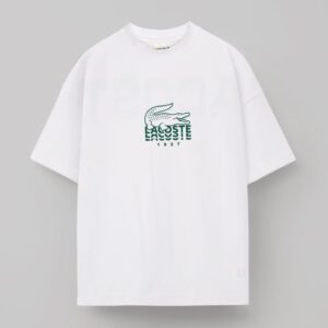 Lac. Men's Oversized Graphic Logo T-Shirt – White