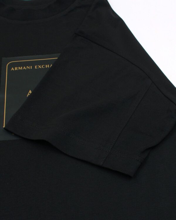 A-X Men's Oversized Logo Patch T-Shirt – Black - Image 7