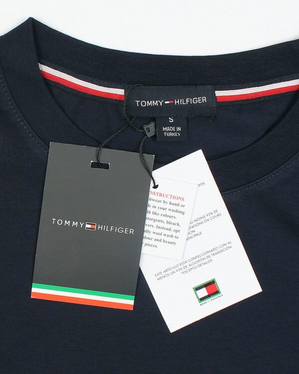 Premium Tommy High Men Tee - Navy Blue - Image 7