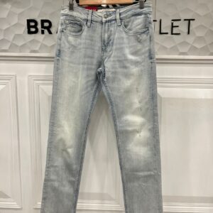Faded Effect Straight Jeans