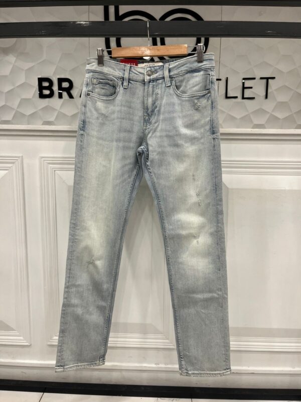 Faded Effect Straight Jeans