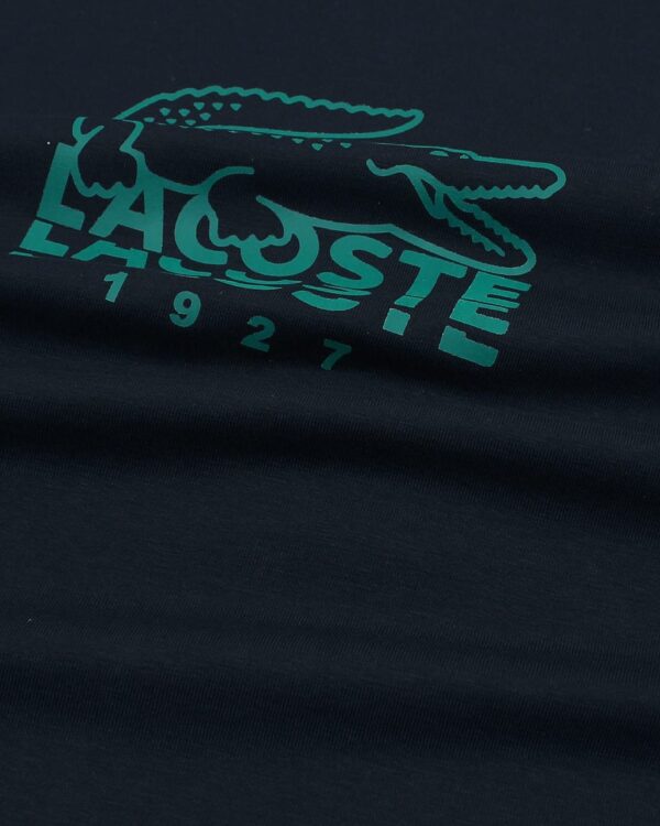 Lac. Men's Oversized Graphic Logo T-Shirt – Navy Blue - Image 3