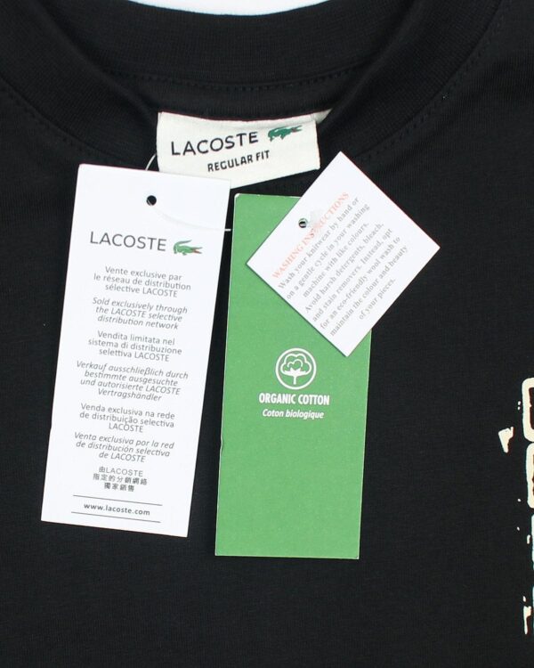 Lac. Oversized Front Back Men Tee - Black - Image 6