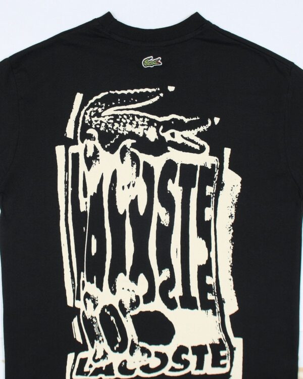 Lac. Oversized Front Back Men Tee - Black - Image 7