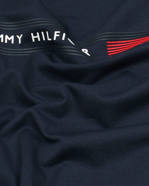 Premium Tommy High Men Tee - Navy Blue - Image 3