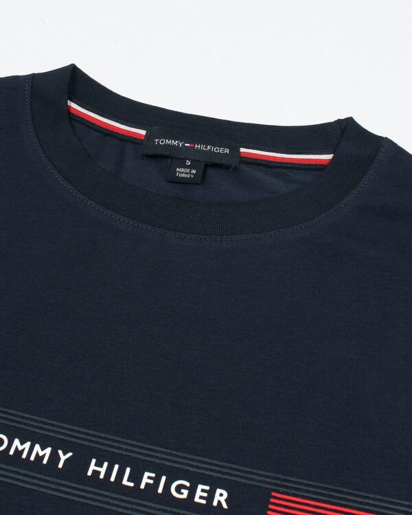 Premium Tommy High Men Tee - Navy Blue - Image 2