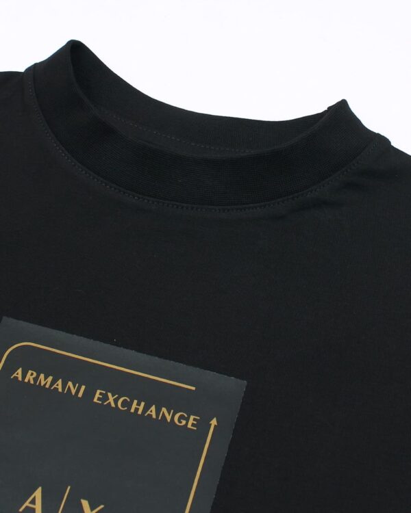 A-X Men's Oversized Logo Patch T-Shirt – Black - Image 3