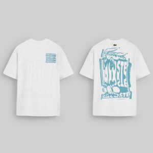 Lac. Oversized Front Back Men Tee - White