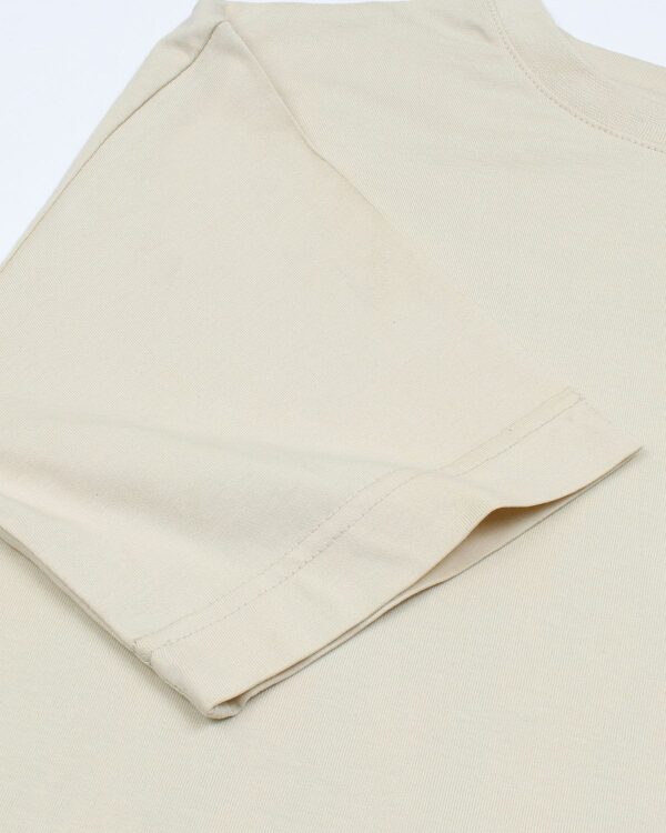 Lac. Oversized Front Back Men Tee - Off White - Image 7