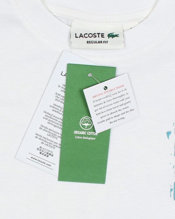 Lac. Oversized Front Back Men Tee - White - Image 4
