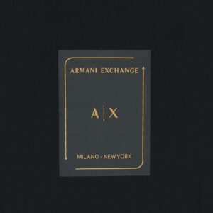 A-X Men's Oversized Logo Patch T-Shirt – Black - L