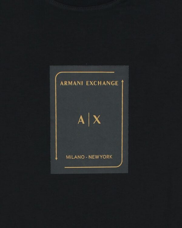 A-X Men's Oversized Logo Patch T-Shirt – Black - Image 2