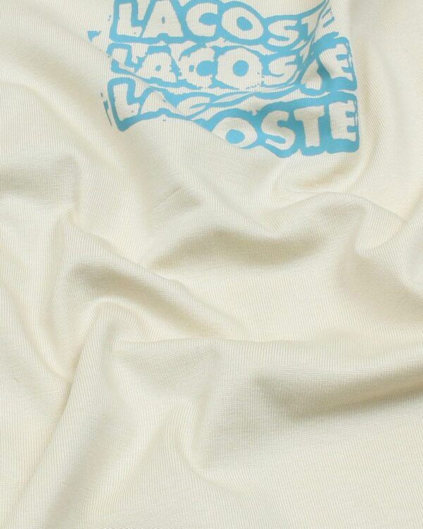 Lac. Oversized Front Back Men Tee - Off White - Image 10