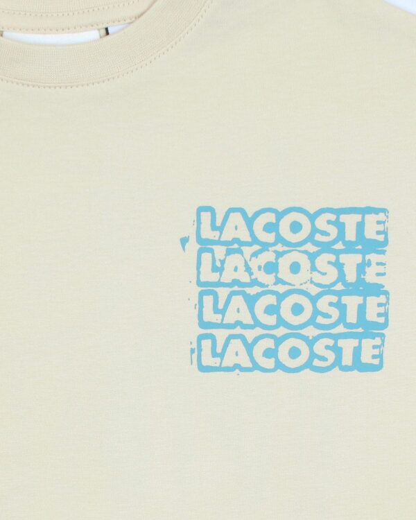 Lac. Oversized Front Back Men Tee - Off White - Image 8