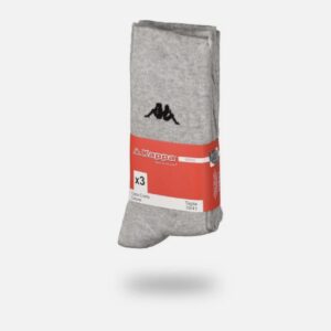 Kappa Gray Printed Cotton Socks – Pack of 3