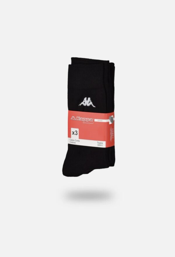Kappa Black  Printed Cotton Socks – Pack of 3