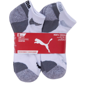PUMA  Sports Men's Low ankle Socks 6 Pack (White) - ONE SIZE