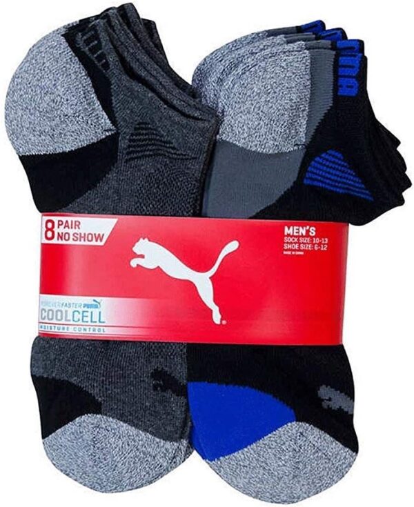 PUMA Sports Men’s Low ankle Socks 6 Pack ( Black )