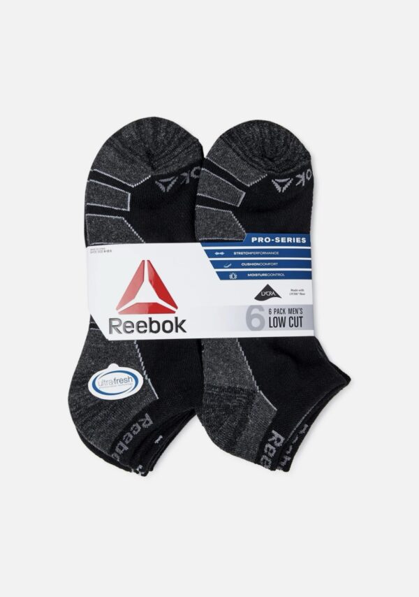 Reebok Men's Pro-Series Cotton Low Cut Socks (Pack of 6 )