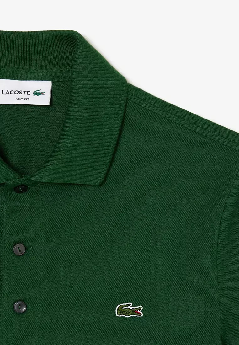 Lacoste Green Men’s Slim Fit Polo Shirts - Image 3