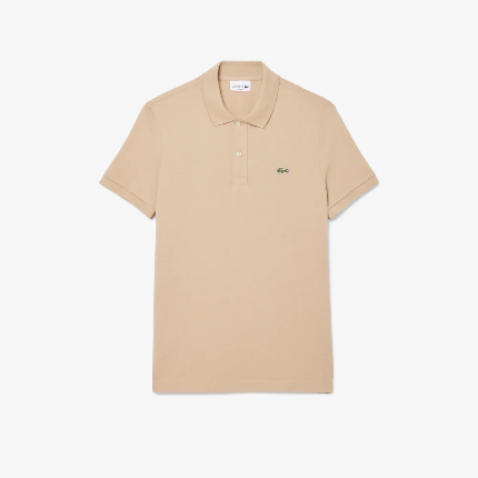 Lacoste Beige Men’s Slim Fit Polo Shirts - Image 2