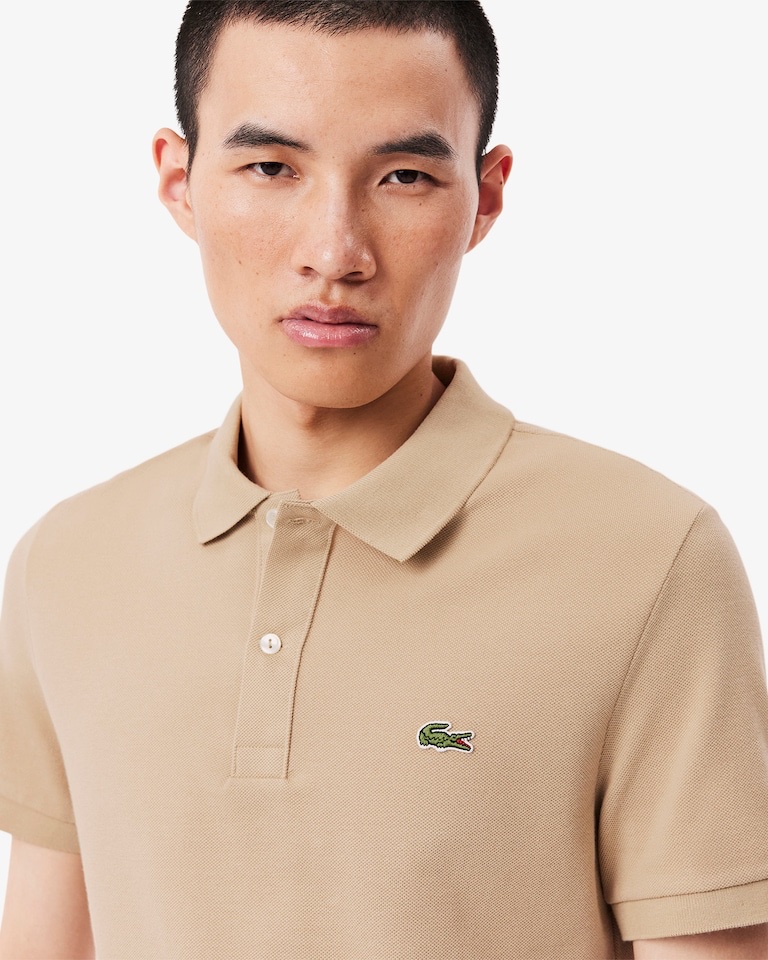 Lacoste Beige Men’s Slim Fit Polo Shirts - Image 6