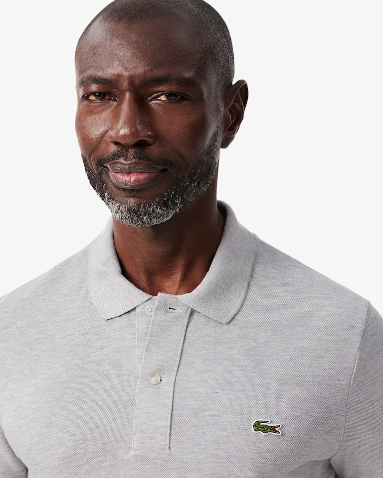 Lacoste Grey Men’s Slim Fit Polo Shirts - Image 3