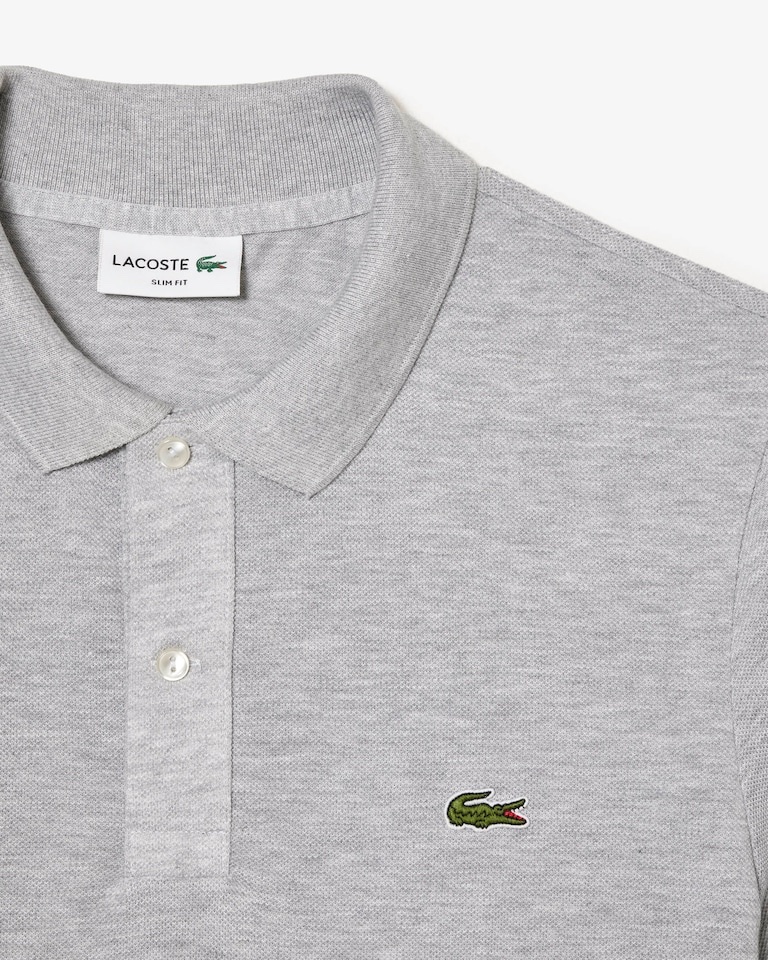 Lacoste Grey Men’s Slim Fit Polo Shirts - Image 5