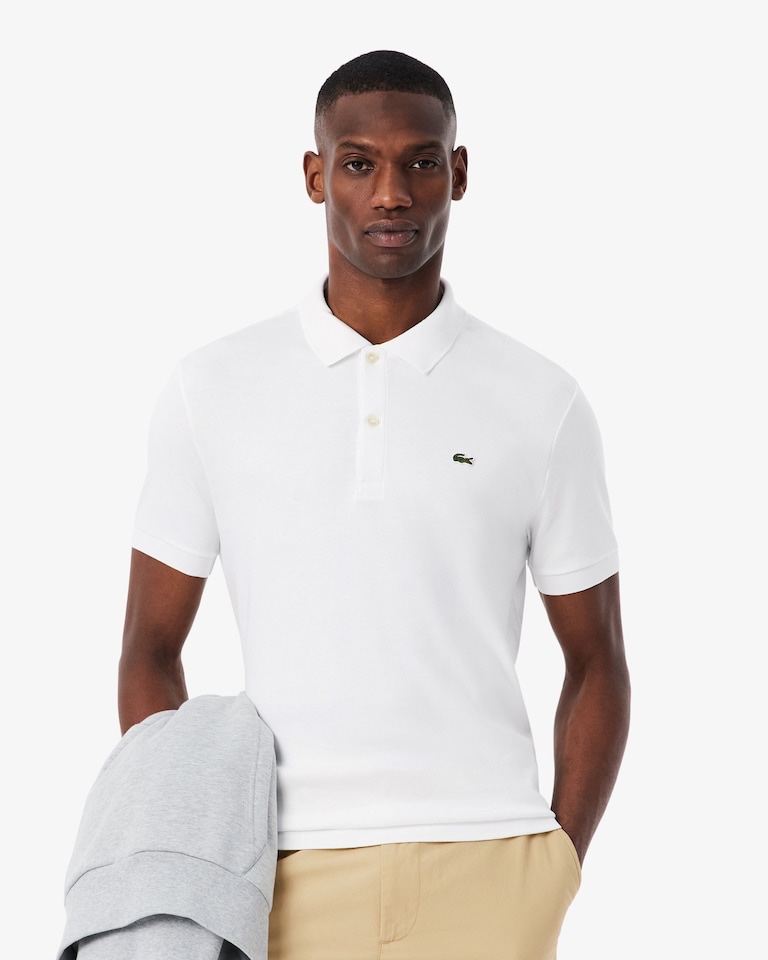 Lacoste White Men's Slim Fit Polo Shirts