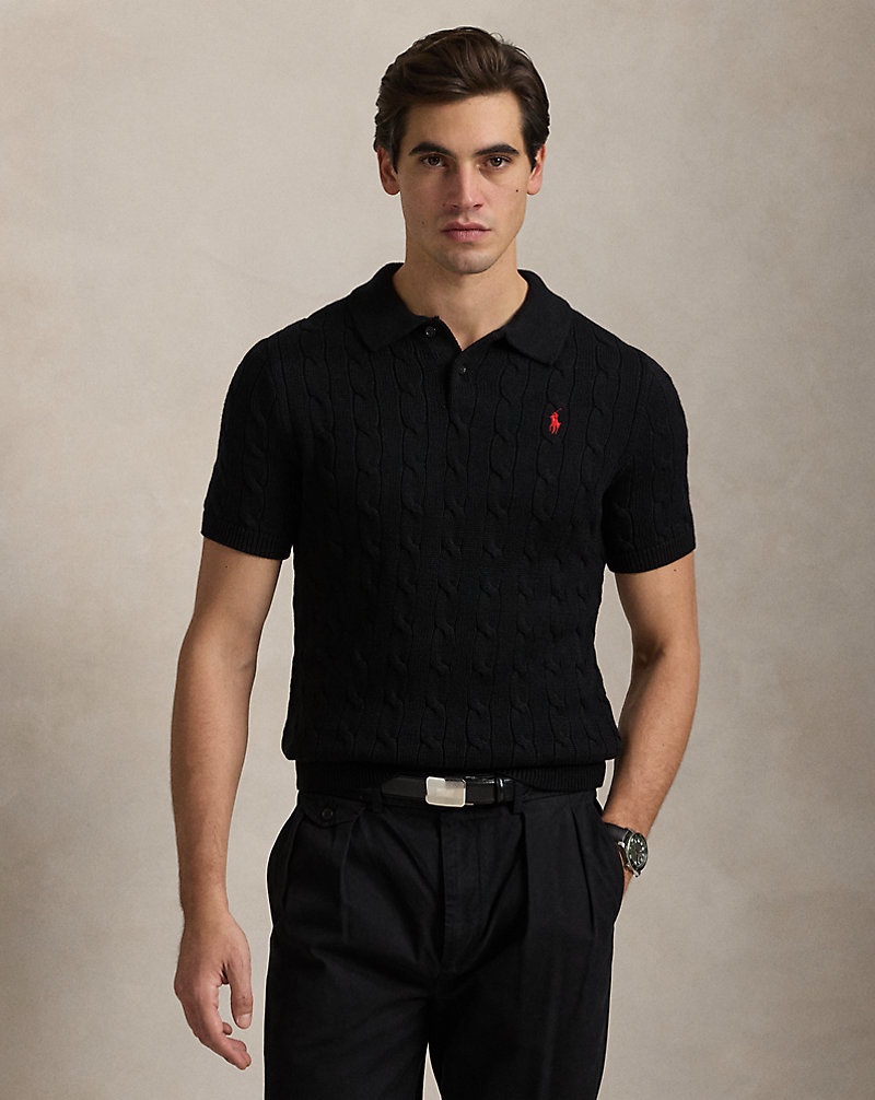 Ralph Lauren Cable -Knit Polo Shirt - Image 5